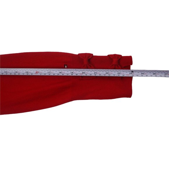 tommy hilfiger red bow sleeve XL Cardigan sweater - Picture 7 of 11
